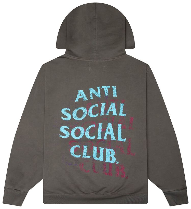 Anti Social Social Club Distressed Hoodie Grey