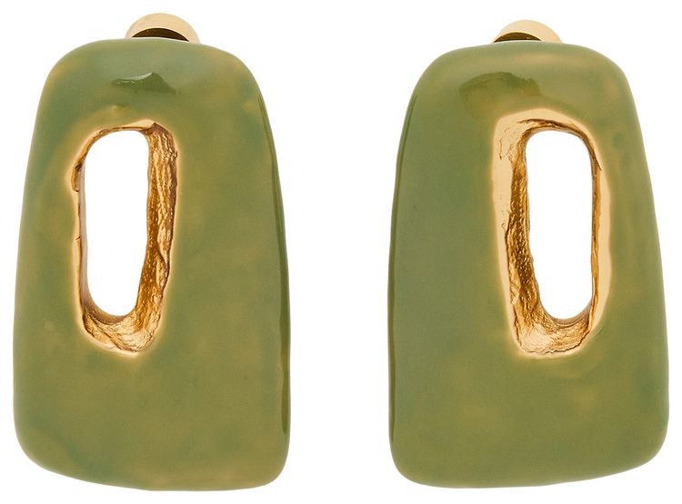Marni Metal Earring Olive Green