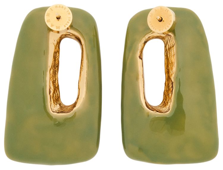 Marni Metal Earring Olive Green