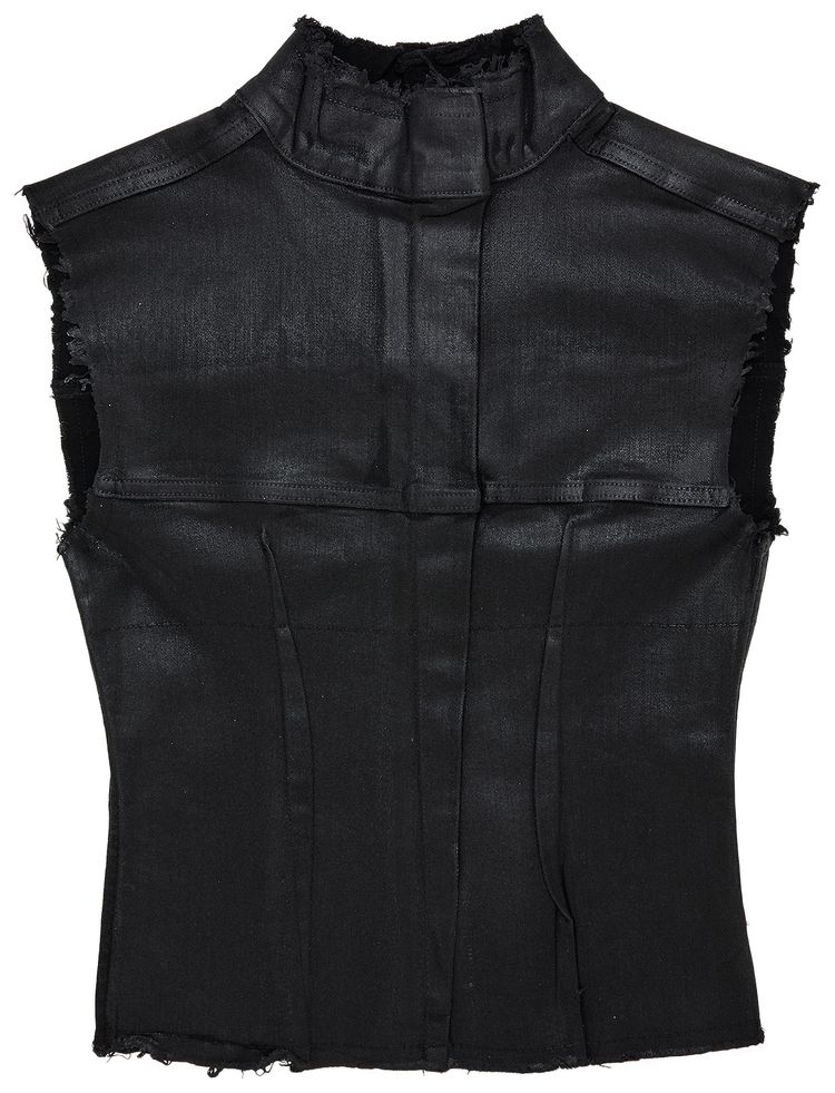 Ottolinger Glazed Denim Zip Top Black