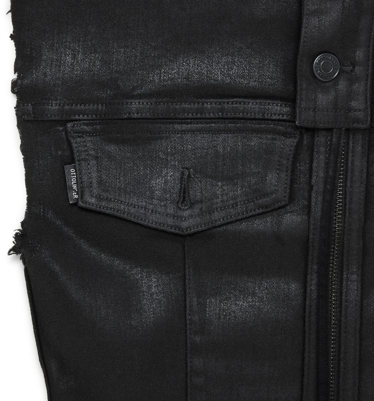 Ottolinger Glazed Denim Zip Top Black