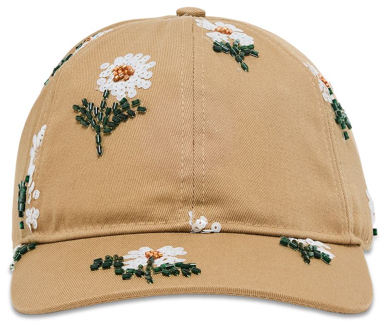 Honor The Gift Flowers Beaded 6 Panel Cap Taupe