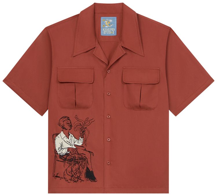 KidSuper Tecnacolor Dreams Lycra Shirt Burgundy