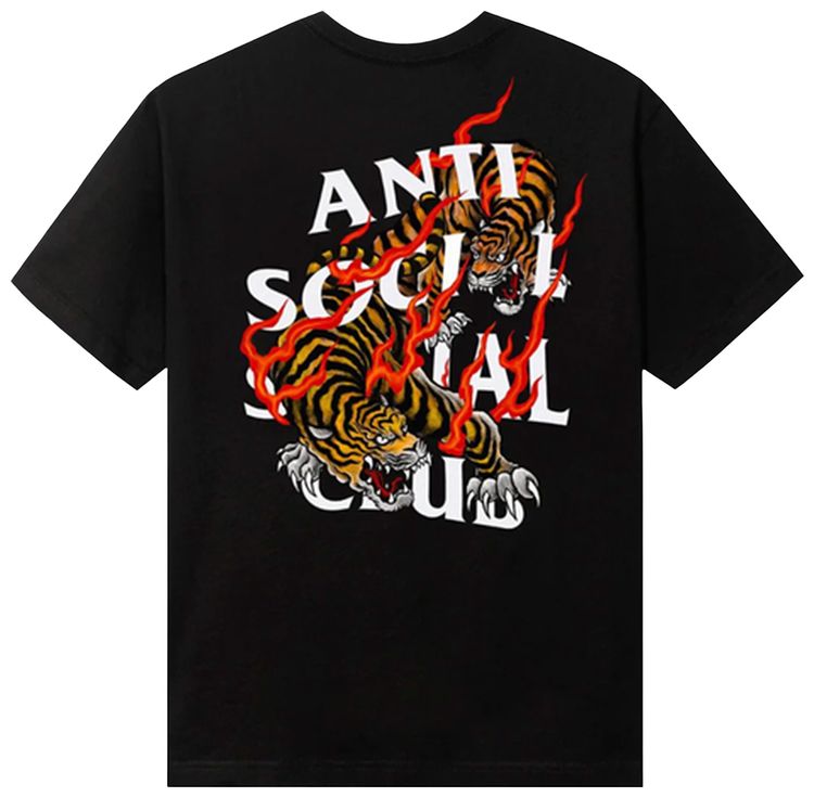 Anti Social Social Club Tiger Bood Tee Black