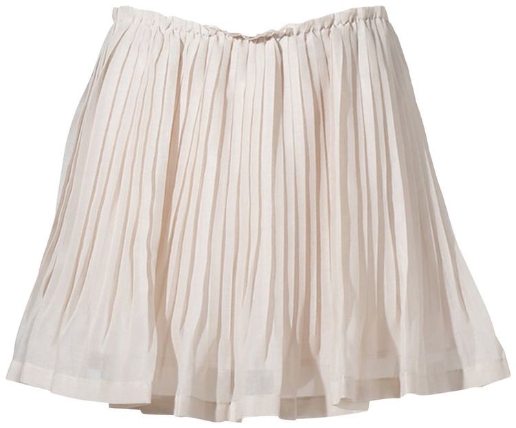 Amomento Pleated Mini Skirt Beige