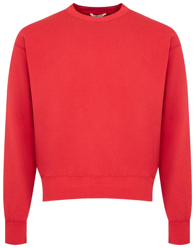 Auralee High Twist Light Sweatshirt Red