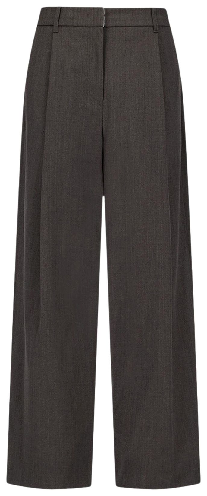 Amomento Wide Tuck Pants Brown