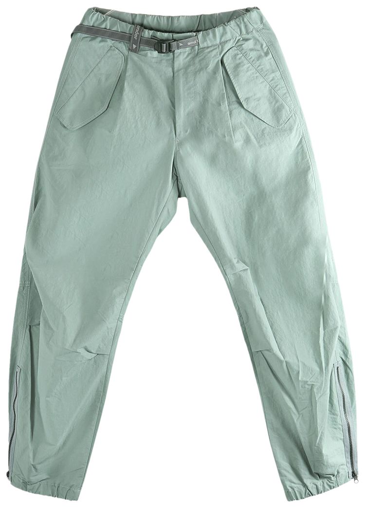 And Wander Ottomancloth Side Zip Hem Pants Sage