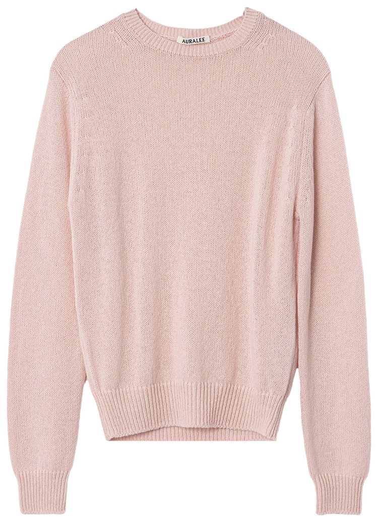 Auralee Summer Cashmere Knit Pullover Light Pink