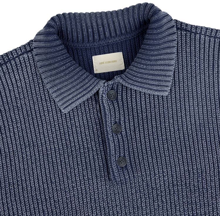 Aime Leon Dore Stone Washed Knit Polo Oceana