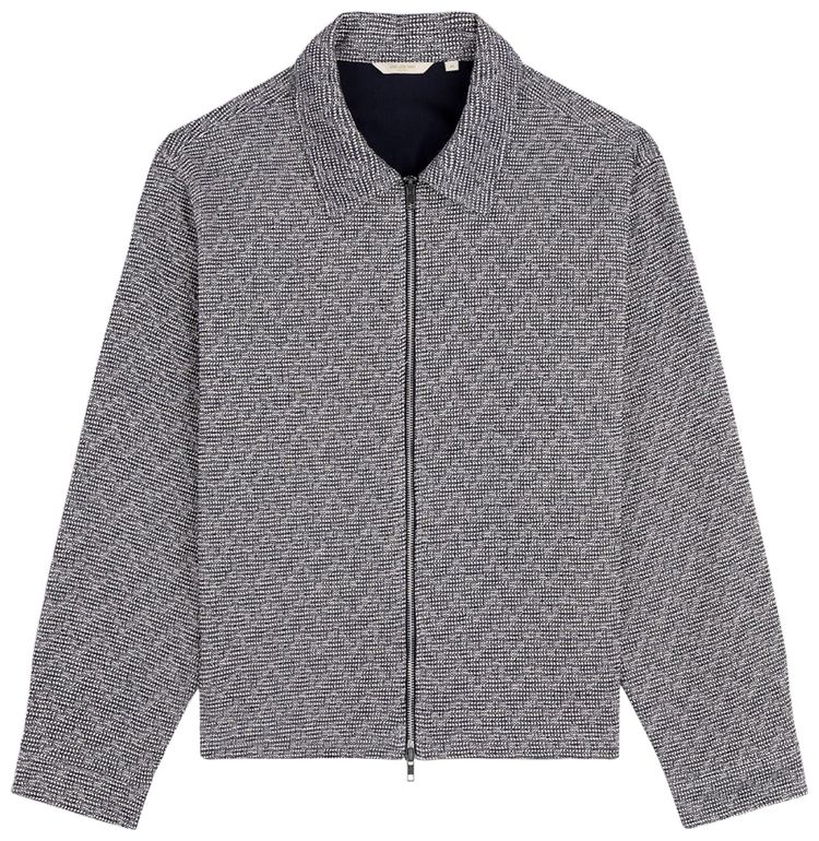 Aime Leon Dore Textured Zip Shirt Navy Multi