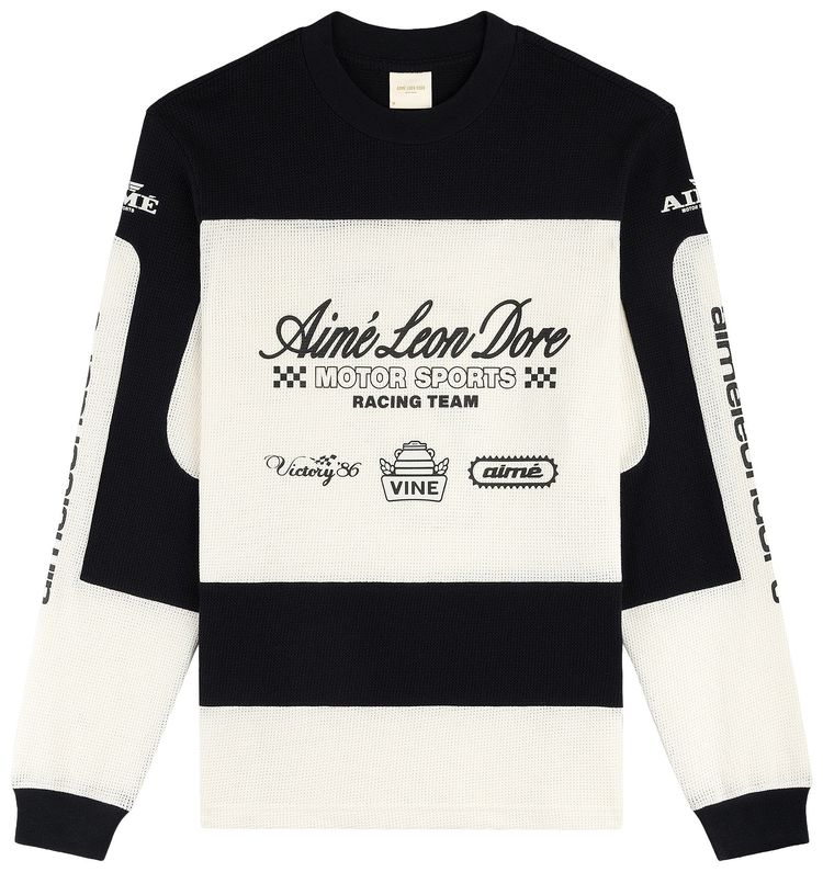 Aime Leon Dore Long Sleeve Mesh Enduro Tee Jet Black