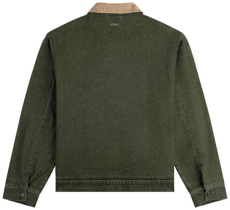 Aime Leon Dore Denim Zip Jacket Olive Wash