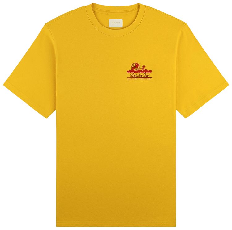 Aime Leon Dore Sun Faded Unisphere Tee Mimosa