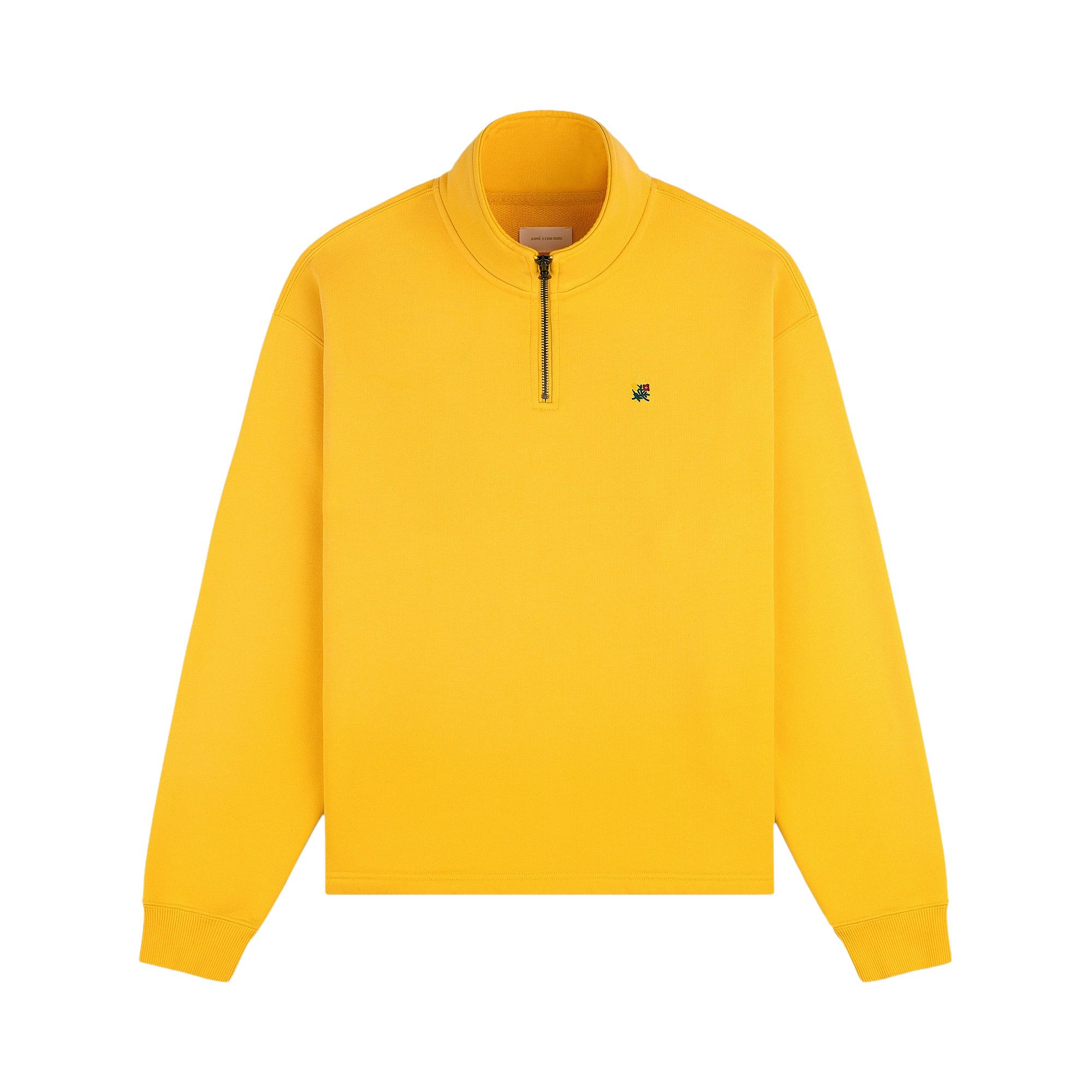 Buy Aimé Leon Dore Sun Faded Crest Quarter Zip 'Mimosa