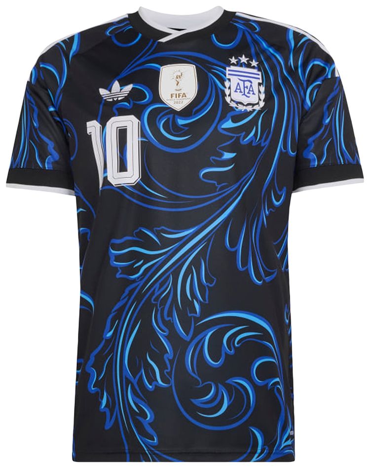 Adidas Argentina 26 Away Messi Jersey BlackLucid BlueBlue Burst