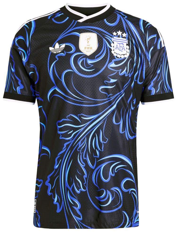 Adidas Argentina 26 Away Authentic Jersey BlackLucid BlueBlue Burst