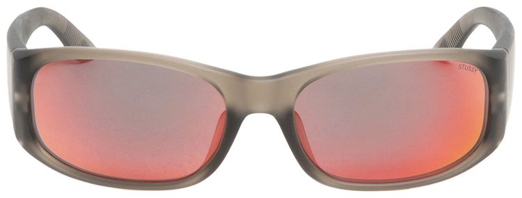 Stussy Mikey Sunglasses Frost SmokePolarized Red Lens