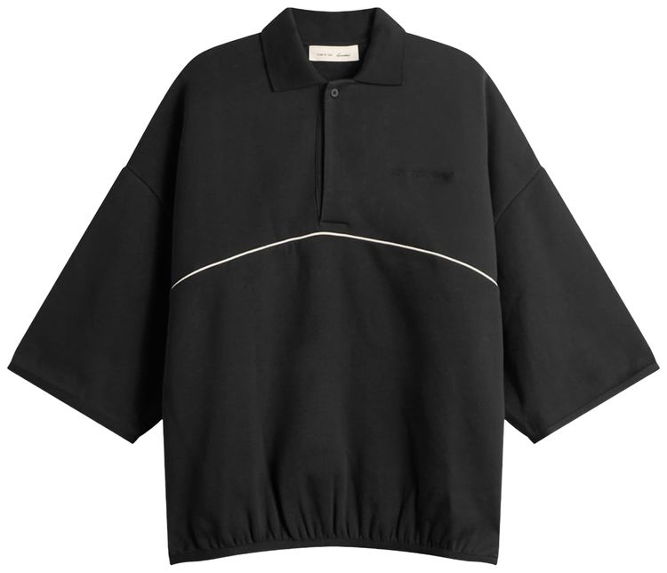 Fear of God Essentials Active Trace Quarter Sleeve Modern Polo Vintage Black