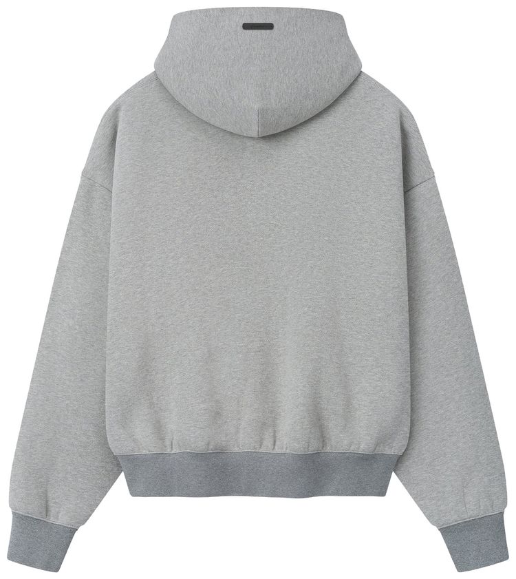 Fear of God Essentials Signature Classic Full Zip Hoodie Concrete Heather