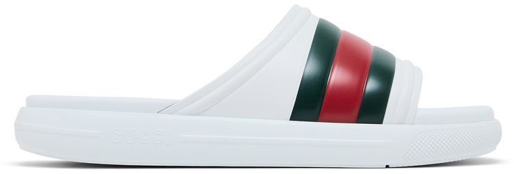Gucci Web Slide Sandal White Green Red