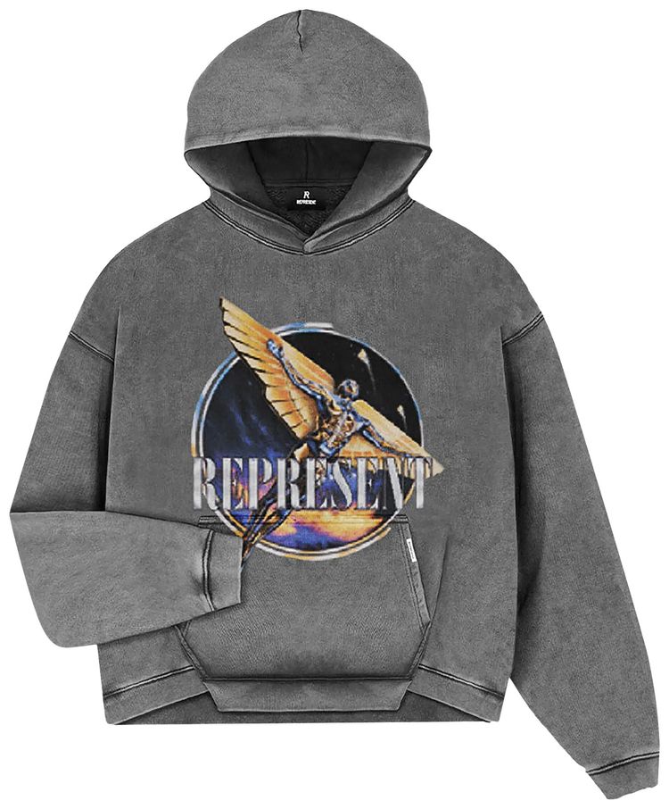 Represent Clo Golden Tour Hoodie Sun Fade Grey