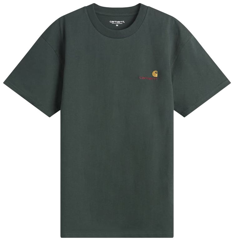 Carhartt WIP American Script T Shirt Kale Green
