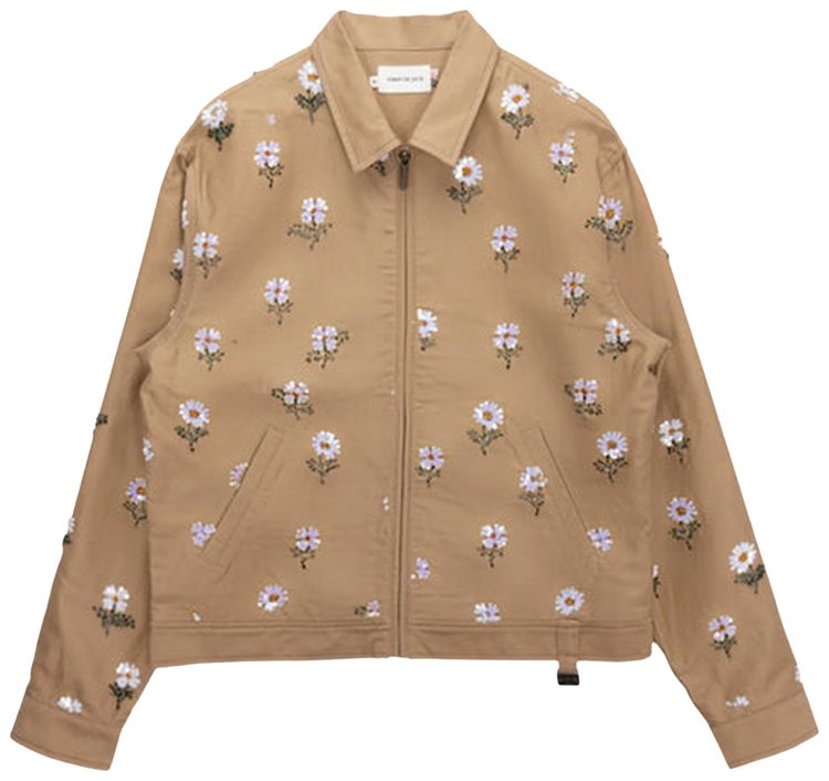 Honor The Gift Flowers Beaded Jacket Taupe