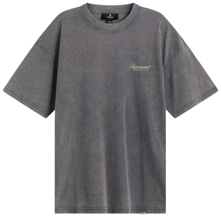 Represent Clo Owners Club Script T Shirt Vintage Grey