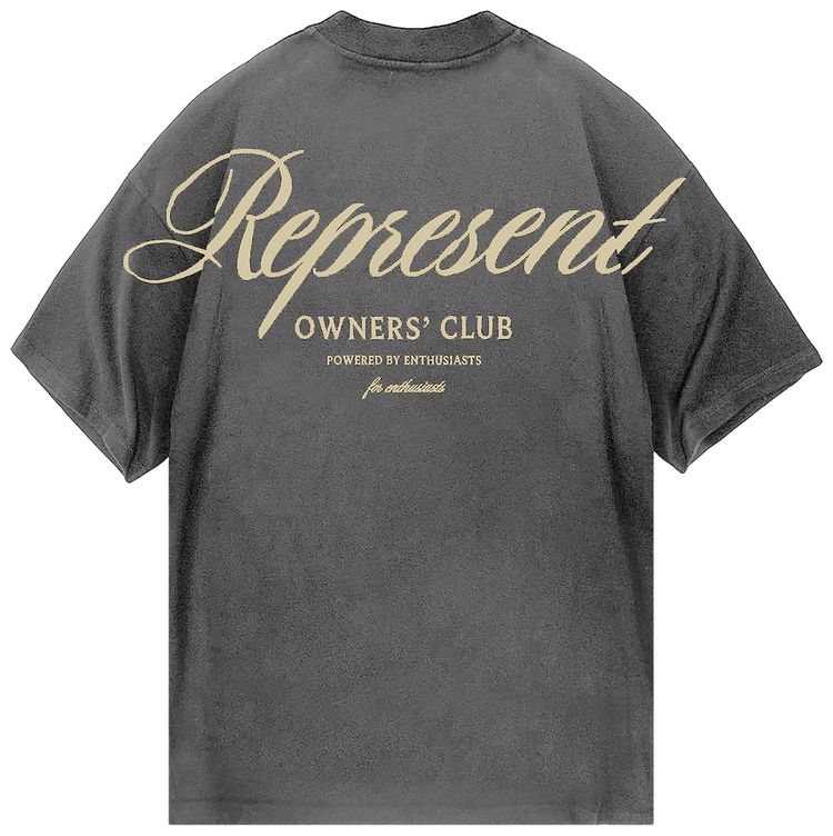 Represent Clo Owners Club Script T Shirt Vintage Grey