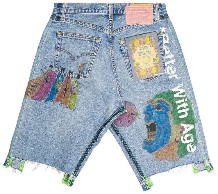 Better With Age Harrison Triple Wide Denim Shorts Indigo