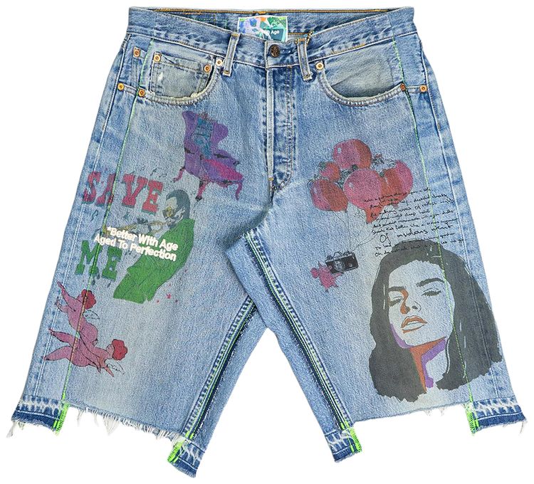 Better With Age Harrison Triple Wide Denim Shorts Indigo