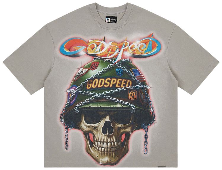 Godspeed Badges Of Honor T Shirt Wolf Grey
