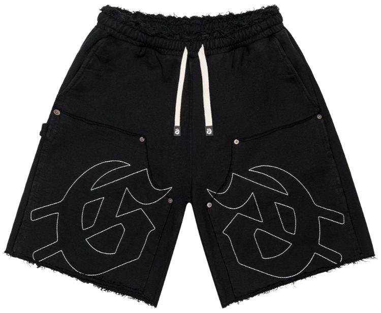Godspeed Carpenter Distressed Shorts Black