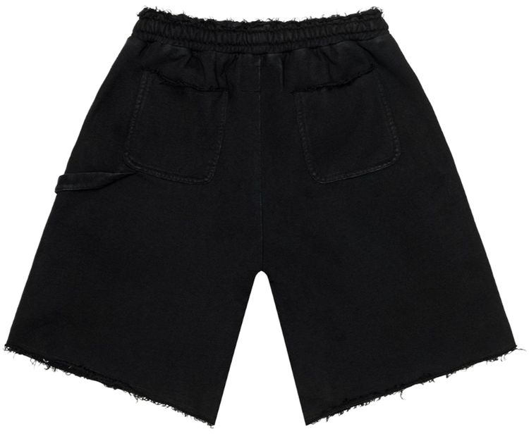 Godspeed Distressed Carpenter Shorts Flat Black