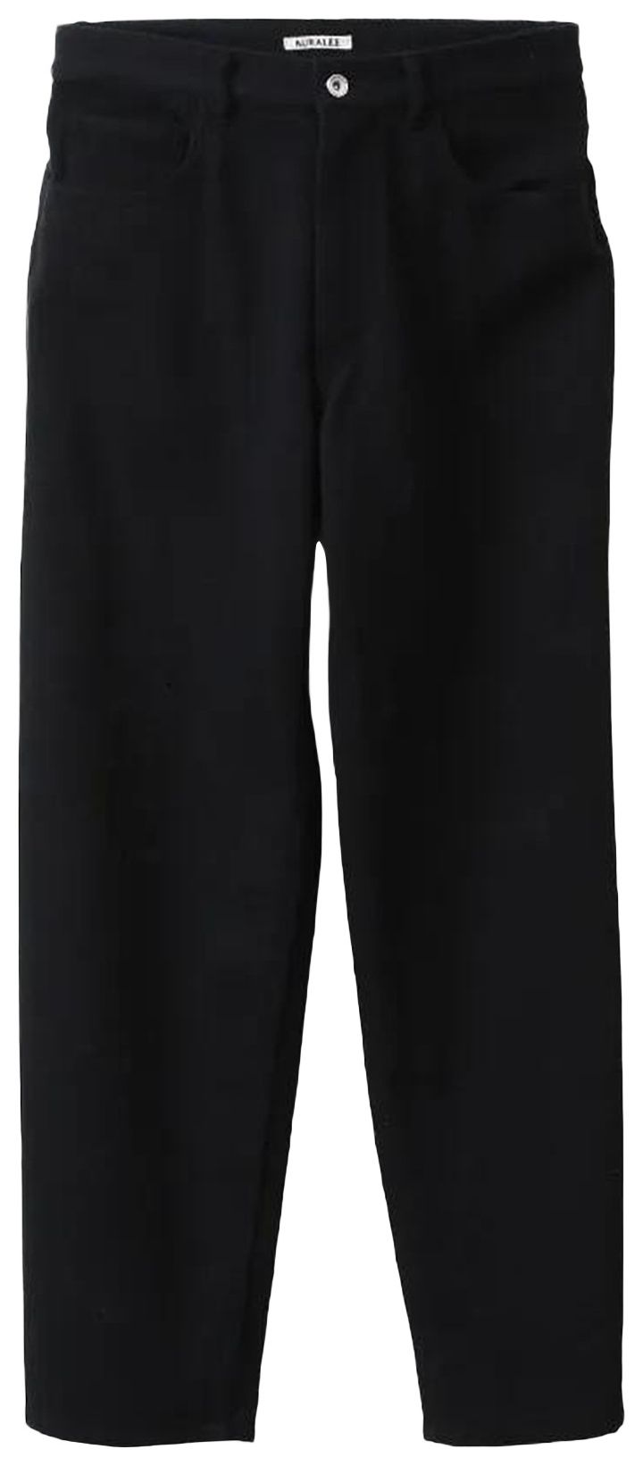 Auralee Silk Nep Denim 5p Wide Pants Black