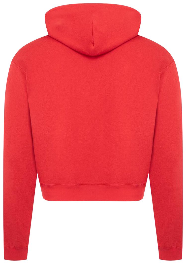 Auralee High Twist Light Sweat Zip Parka Red