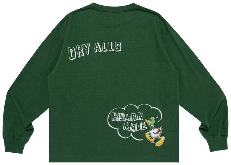 Human Made Graphic Long Sleeve T Shirt Green