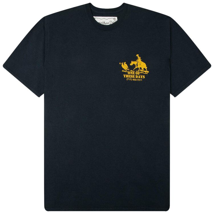 One Of These Days Round Up T Shirt Washed Black