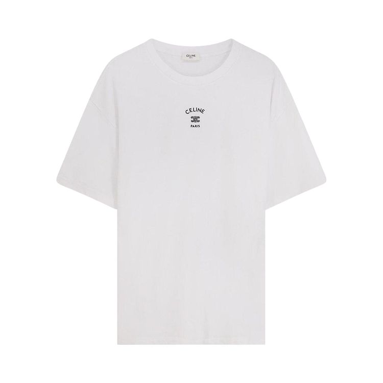 CELINE Relaxed T Shirt Optic WhiteBlack