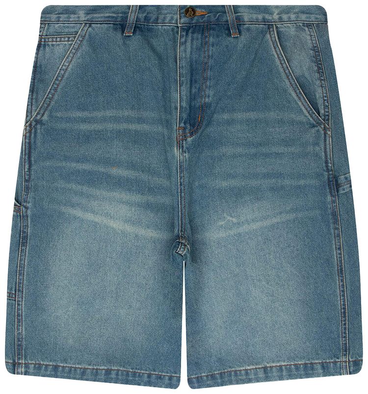 One Of These Days Denim Painter Shorts Indigo