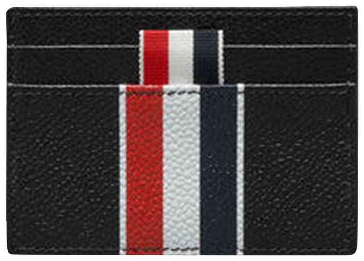 Thom Browne RWB Stripe Double Sided Card Holder Black