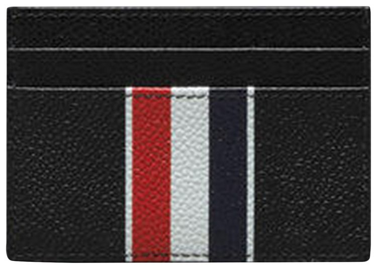 Thom Browne RWB Stripe Double Sided Card Holder Black