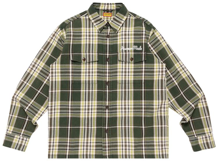 Human Made Check Shirt Green