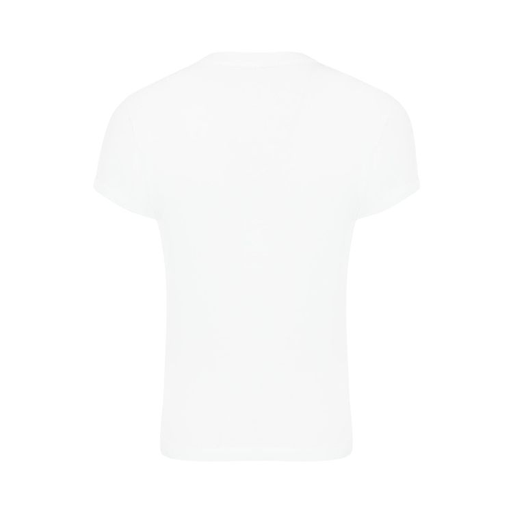 Saint Laurent T Shirt Manches Courtes Fitte Blanc