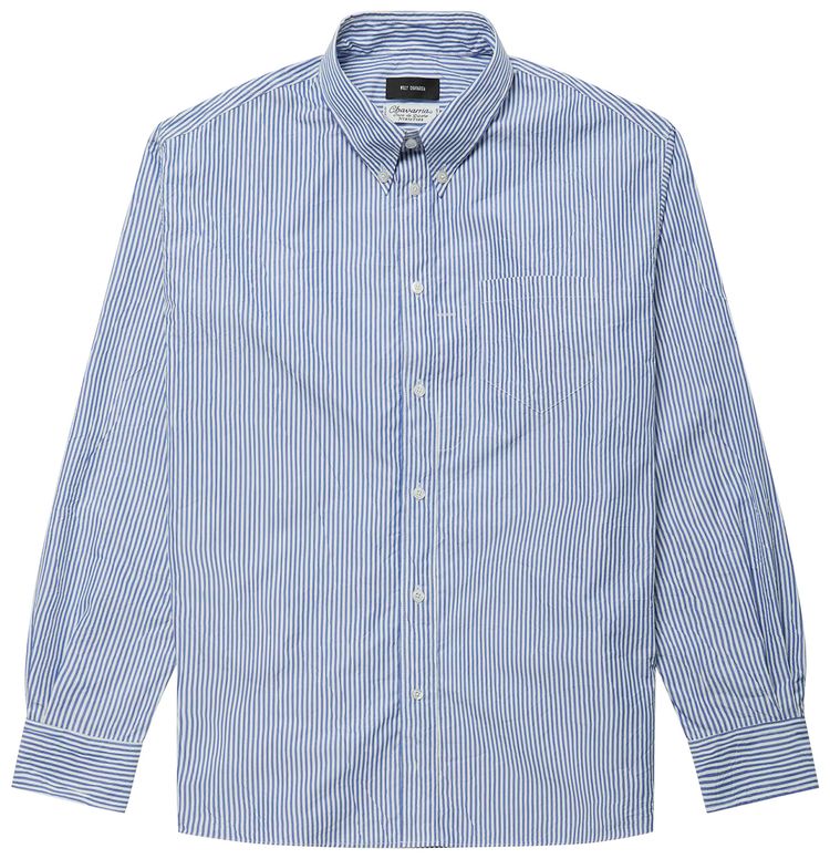 Willy Chavarria Veterano Shirt Sail Blue Stripe