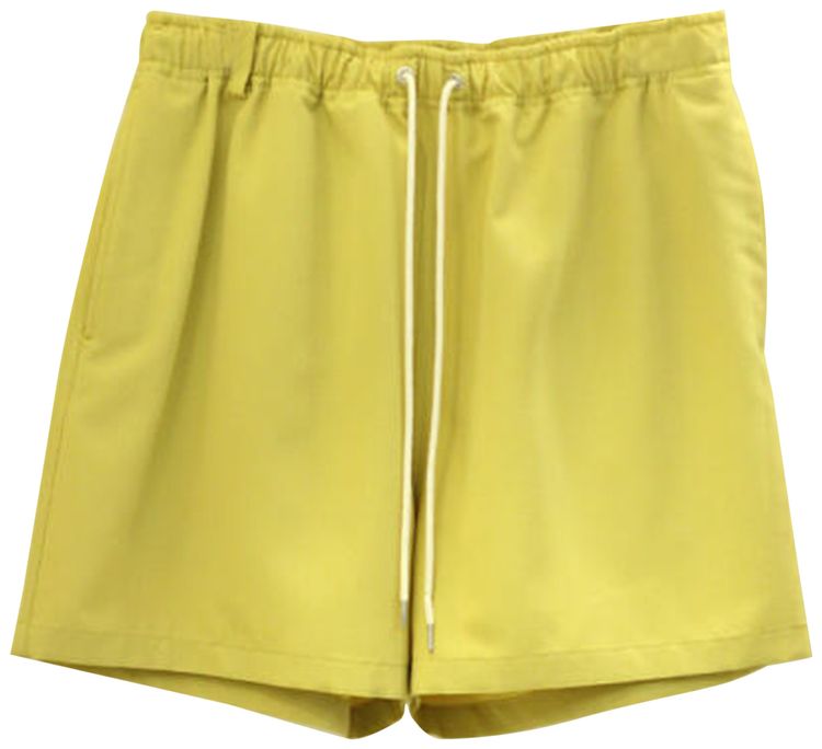 Auralee Wool Max Canvas Shorts Mustard Yellow