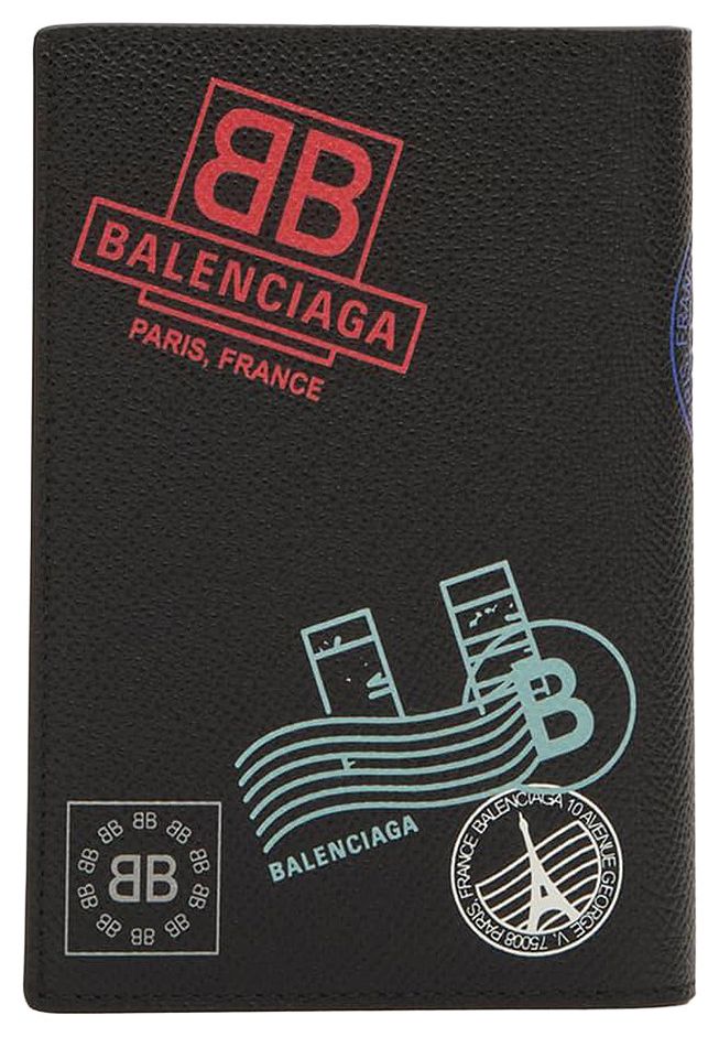 Balenciaga Passport Holder BlackMulticolor