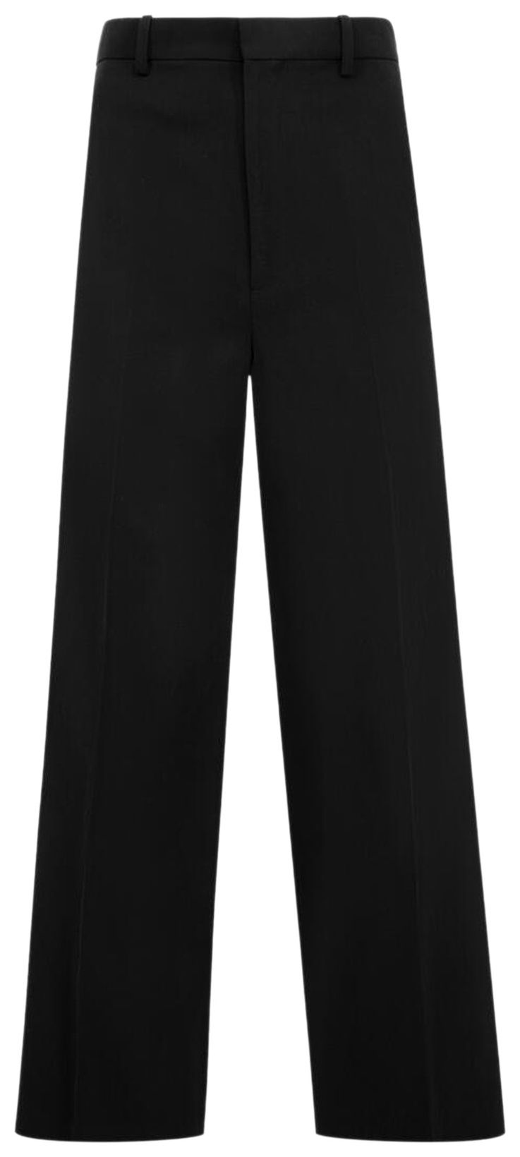 Auralee High Twist Wool Linen Twill Slacks Black