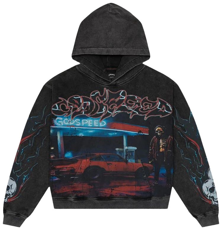 Godspeed Pit Stop Hoodie Black Wash